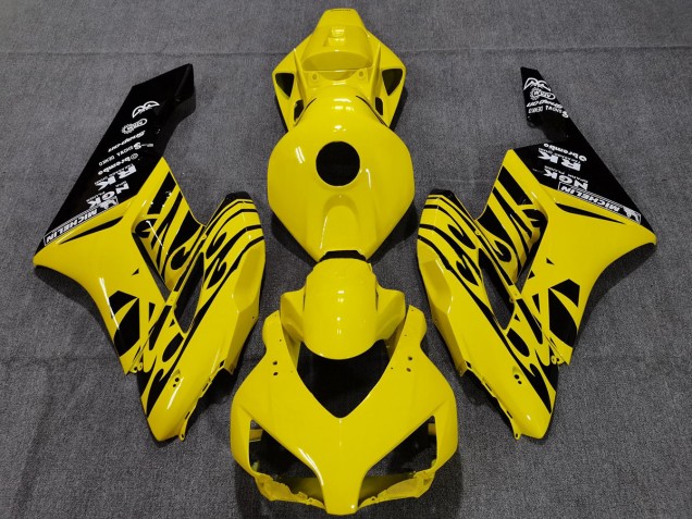 2004-2005 Yellow Black Flame Honda CBR1000RR Motorcycle Fairing 2004-2005 Yellow Black Flame Honda CBR1000RR Motorcycle Fairing