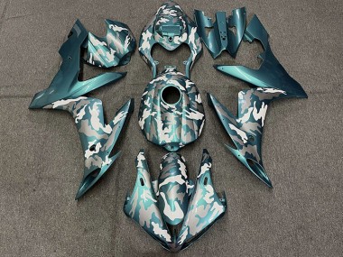 2004-2006 Dark Teal Camo Yamaha R1 Motorcycle Fairing