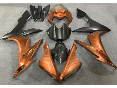 2004-2006 Gloss Orange and Carbon Fiber Style Yamaha R1 Motorcycle Fairing