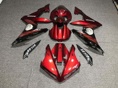 2004-2006 Gloss Red & Logos Yamaha R1 Motorcycle Fairing