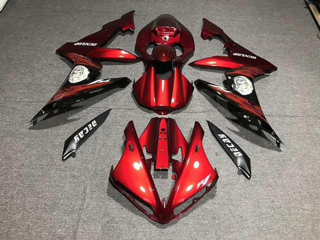 2004-2006 Gloss Red & Logos Yamaha R1 Motorcycle Fairing 2004-2006 Gloss Red & Logos Yamaha R1 Motorcycle Fairing