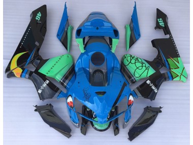 2005-2006 Blue Shark & Green Honda CBR600RR Motorcycle Fairing
