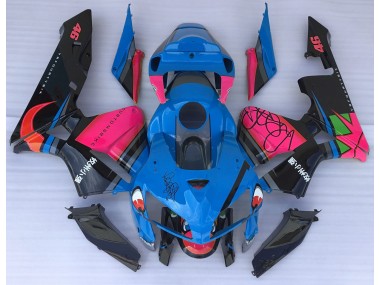 2005-2006 Blue Shark & Pink Honda CBR600RR Motorcycle Fairing