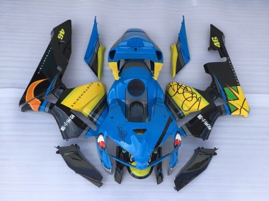 2005-2006 Blue Shark & Yellow Honda CBR600RR Motorcycle Fairing