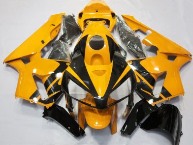 2005-2006 Bright Orange & Gloss Black Design Honda CBR600RR Motorcycle Fairing