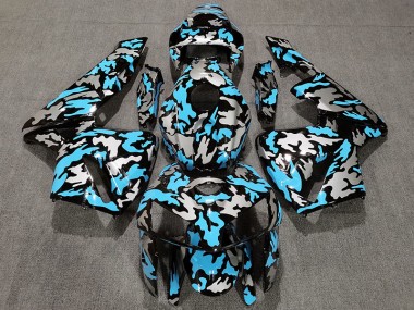 2005-2006 Camo & LIGHT BLUE Honda CBR600RR Motorcycle Fairing