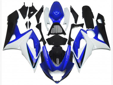 2005-2006 Gloss Blue and White Suzuki GSXR 1000 Motorcycle Fairing