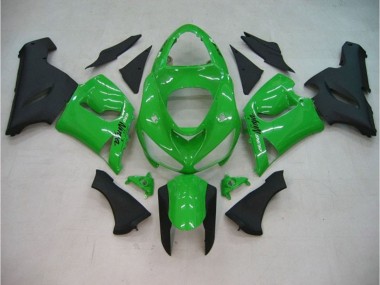 2005-2006 Gloss Green Matte Kawasaki ZX6R Motorcycle Fairing