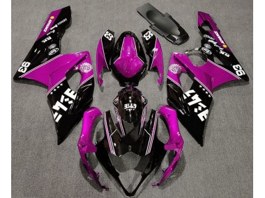 2005-2006 Gloss Pink and Black Custom Suzuki GSXR 1000 Motorcycle Fairing