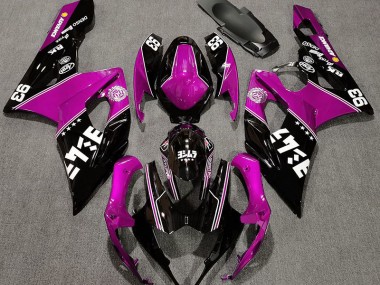 2005-2006 Gloss Pink and Black Custom Suzuki GSXR 1000 Motorcycle Fairing