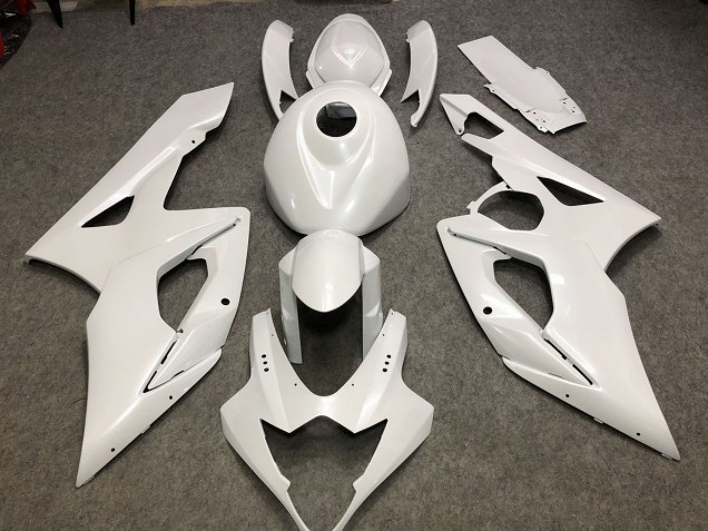 2005-2006 Gloss White Plain Suzuki GSXR 1000 Motorcycle Fairing 2005-2006 Gloss White Plain Suzuki GSXR 1000 Motorcycle Fairing