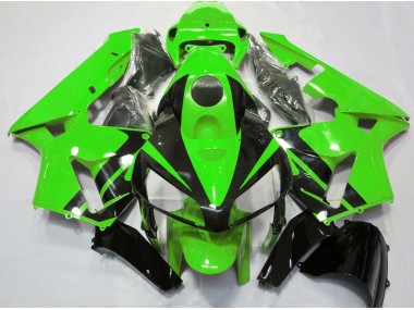 2005-2006 Green & Gloss Black Design Honda CBR600RR Motorcycle Fairing