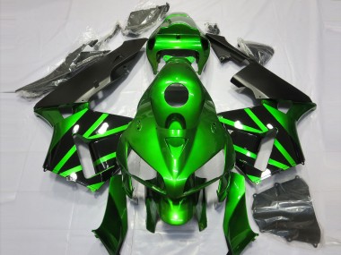 2005-2006 Green and Black Honda CBR600RR Motorcycle Fairing