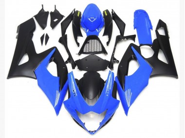 2005-2006 Light Gloss Blue and Matte Black Lowers Suzuki GSXR 1000 Motorcycle Fairing