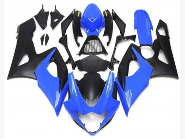 2005-2006 Light Gloss Blue and Matte Black Lowers Suzuki GSXR 1000 Motorcycle Fairing