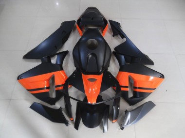 2005-2006 Matte Black & Gloss Orange Honda CBR600RR Motorcycle Fairing