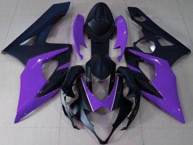2005-2006 Matte Black & Purple Suzuki GSXR 1000 Motorcycle Fairing