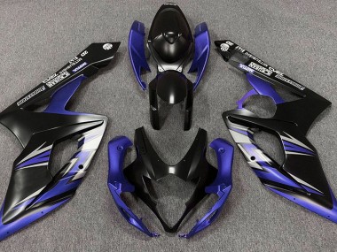 2005-2006 Matte Black and Blue Suzuki GSXR 1000 Motorcycle Fairing