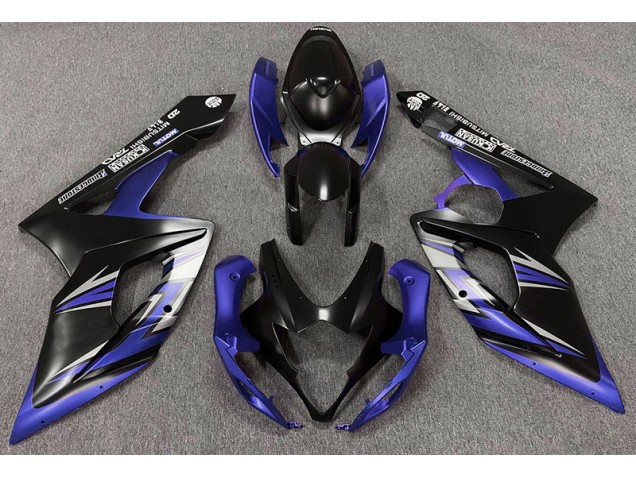 2005-2006 Matte Black and Blue Suzuki GSXR 1000 Motorcycle Fairing 2005-2006 Matte Black and Blue Suzuki GSXR 1000 Motorcycle Fairing