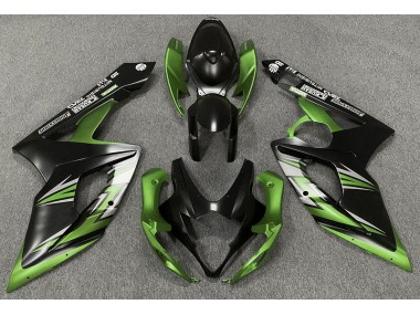 2005-2006 Matte Black and Green Suzuki GSXR 1000 Motorcycle Fairing