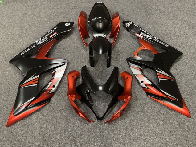 2005-2006 Matte Black and Orange Suzuki GSXR 1000 Motorcycle Fairing 2005-2006 Matte Black and Orange Suzuki GSXR 1000 Motorcycle Fairing