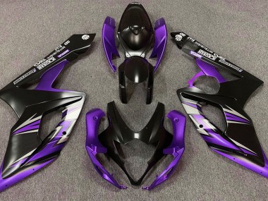 2005-2006 Matte Black and Purple Suzuki GSXR 1000 Motorcycle Fairing
