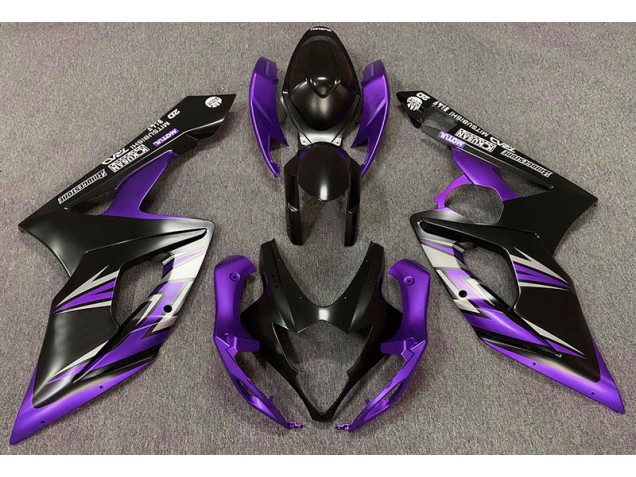 2005-2006 Matte Black and Purple Suzuki GSXR 1000 Motorcycle Fairing 2005-2006 Matte Black and Purple Suzuki GSXR 1000 Motorcycle Fairing