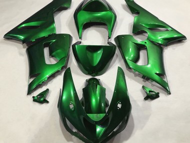 2005-2006 Metallic Green Kawasaki ZX6R Motorcycle Fairing
