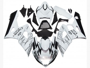2005-2006 OEM White Corona Style Suzuki GSXR 1000 Motorcycle Fairing
