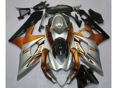 2005-2006 Orange Silver and Black Suzuki GSXR 1000 Motorcycle Fairing