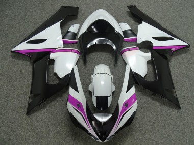 2005-2006 Pink White and Black Kawasaki ZX6R Motorcycle Fairing