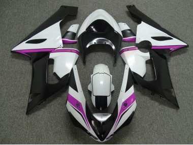 2005-2006 Pink White and Black Kawasaki ZX6R Motorcycle Fairing
