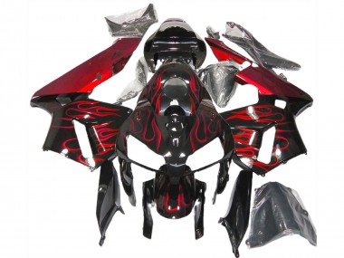 2005-2006 Red Flame Honda CBR600RR Motorcycle Fairing