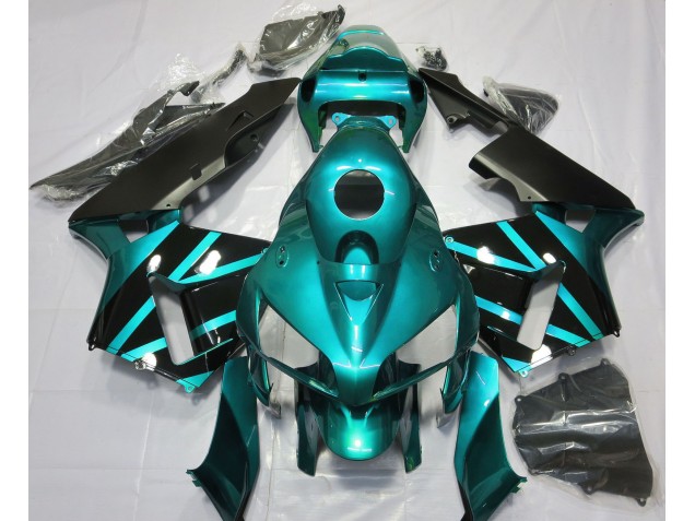 2005-2006 Teal & Gloss Black Design Honda CBR600RR Motorcycle Fairing 2005-2006 Teal & Gloss Black Design Honda CBR600RR Motorcycle Fairing