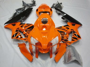 2005-2006 Tribal Orange Honda CBR600RR Motorcycle Fairing