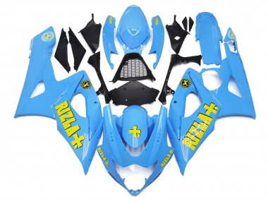 2005-2006 White Blue with Yellow Rizla Suzuki GSXR 1000 Motorcycle Fairing