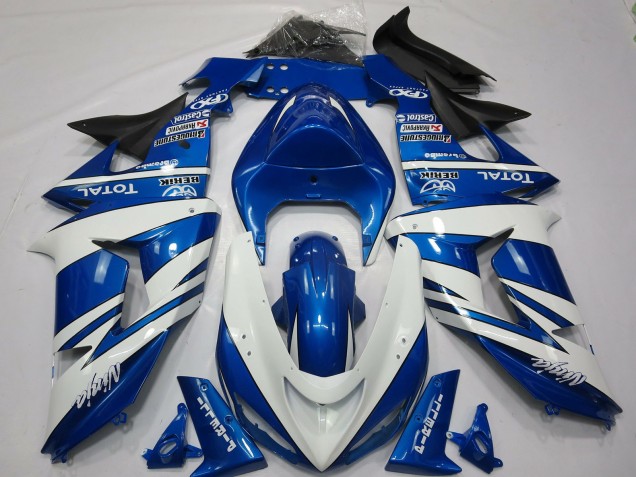 2006-2007 Blue White Ninja Kawasaki ZX10R Motorcycle Fairing 2006-2007 Blue White Ninja Kawasaki ZX10R Motorcycle Fairing