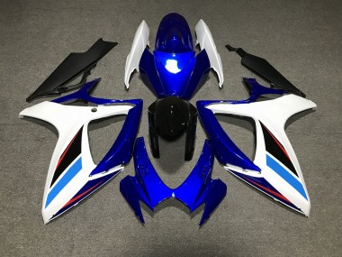2006-2007 Blue White and Black Suzuki GSXR 600-750 Motorcycle Fairing