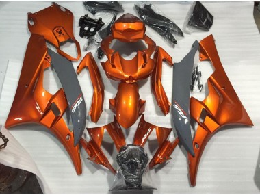 2006-2007 Burnt Orange and Nardo Yamaha R6 Motorcycle Fairing