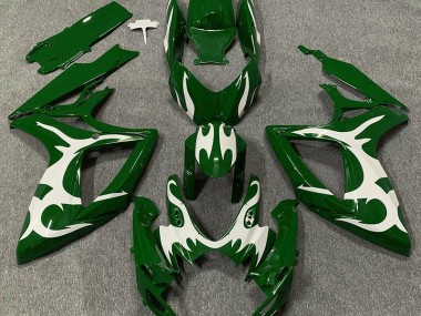 2006-2007 Dark Green & White Suzuki GSXR 600-750 Motorcycle Fairing