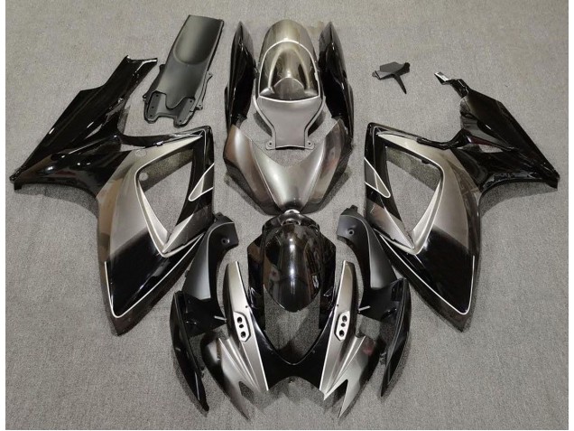 2006-2007 Dark Silver and Black Suzuki GSXR 600-750 Motorcycle Fairing 2006-2007 Dark Silver and Black Suzuki GSXR 600-750 Motorcycle Fairing