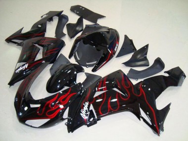 2006-2007 Flame Red Kawasaki ZX10R Motorcycle Fairing