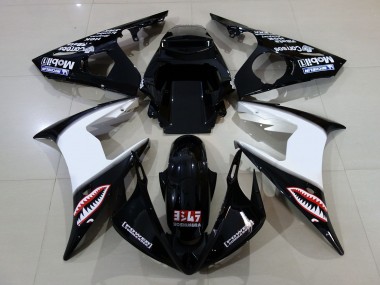 2006-2007 Gloss Black & Logos Yamaha R6 Motorcycle Fairing