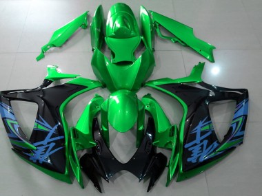2006-2007 Gloss Green & Black Suzuki GSXR 600-750 Motorcycle Fairing