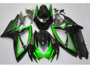 2006-2007 Gloss Green and Black Suzuki GSXR 600-750 Motorcycle Fairing