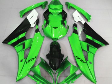 2006-2007 Gloss Green and Black Yamaha R6 Motorcycle Fairing
