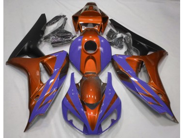 2006-2007 Gloss Orange and Dark Blue Honda CBR1000RR Motorcycle Fairing