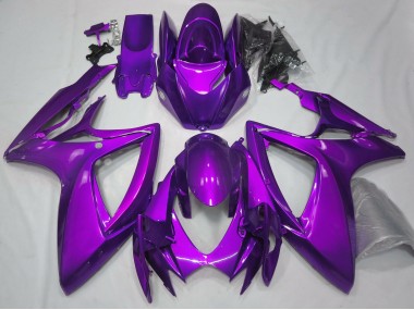 2006-2007 Gloss Purple Plain Suzuki GSXR 600-750 Motorcycle Fairing