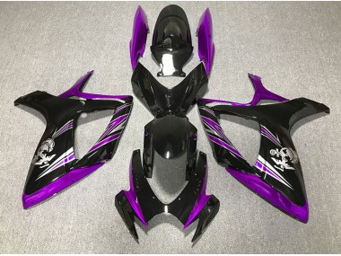 2006-2007 Gloss Purple and Black Design Suzuki GSXR 600-750 Motorcycle Fairing