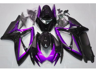 2006-2007 Gloss Purple and Black Suzuki GSXR 600-750 Motorcycle Fairing